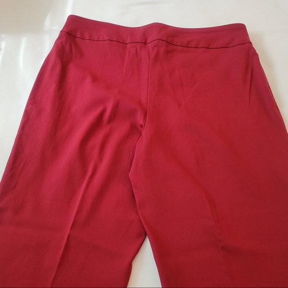 skinny red pull-on stretch tailored pant, like-new - Picture 3 of 7